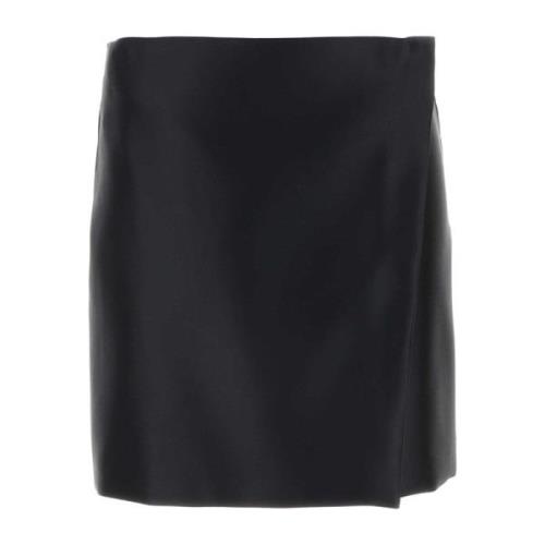 Satin Mini Rok Philosophy di Lorenzo Serafini , Black , Dames