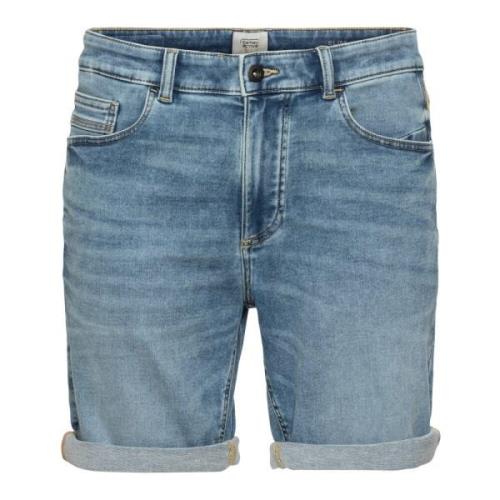 Casual Denim Shorts Camel Active , Blue , Heren