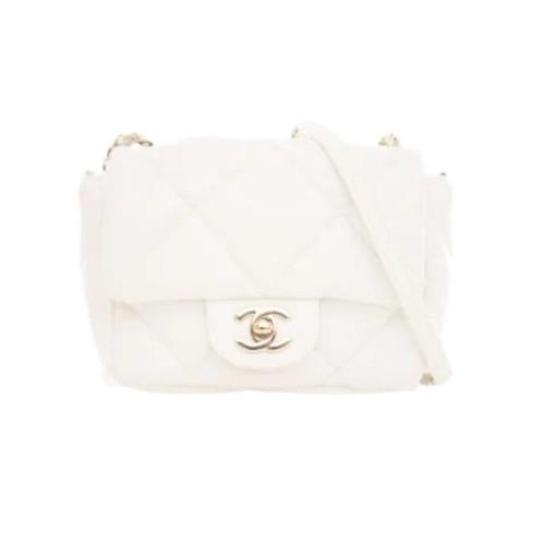 Pre-owned Leather chanel-bags Chanel Vintage , White , Dames