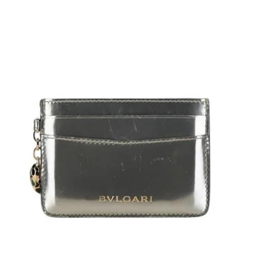 Pre-owned Leather wallets Bvlgari Vintage , Gray , Dames