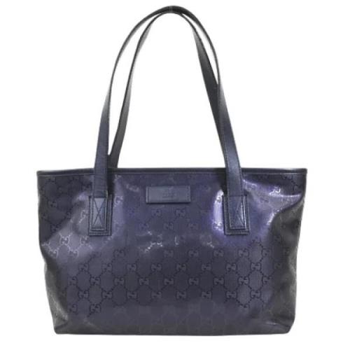 Pre-owned Leather gucci-bags Gucci Vintage , Blue , Dames