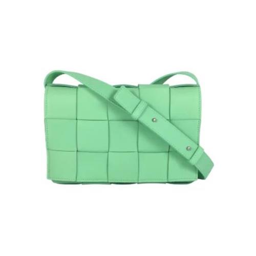 Pre-owned Leather shoulder-bags Bottega Veneta Vintage , Green , Dames