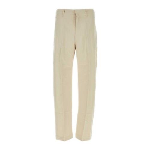 Stretch Sand Polyester Blend Broek Entire Studios , Beige , Dames