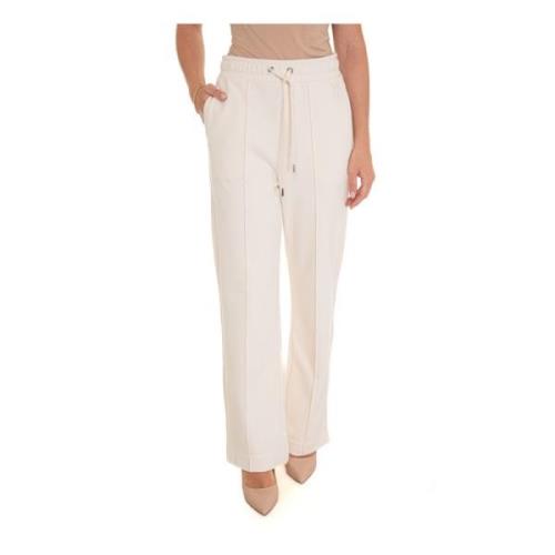 Wijde Pijp Katoenen Overalls Broek Max Mara Weekend , Beige , Dames