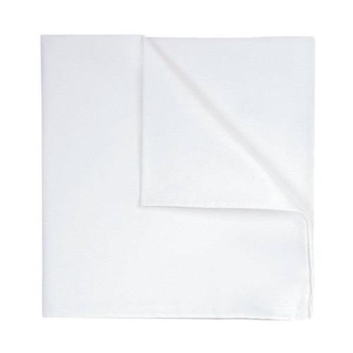 Wit Twill Katoenen Pochet Profuomo , White , Heren