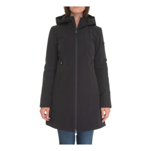 High-Tech Windproof Teliata Coat Peuterey , Black , Dames