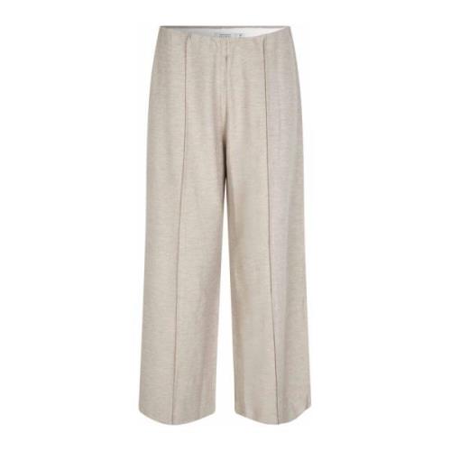 Straight-leg Beige Melange Broek Masai , Beige , Dames