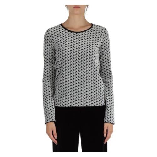 Fluweel decoratieve motief top Emporio Armani , Gray , Dames