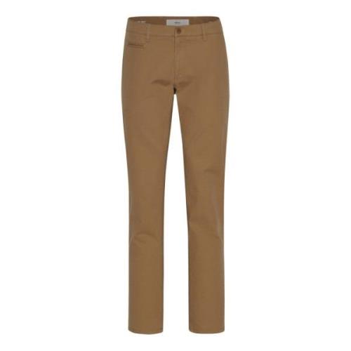 Moderne pasvorm chino broek Brax , Brown , Heren