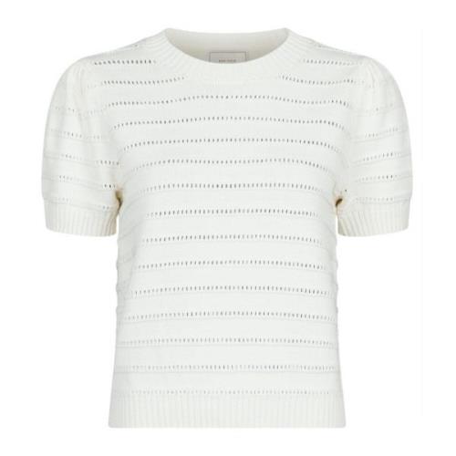 Off-White Stitch Gebreide Blouse Neo Noir , White , Dames