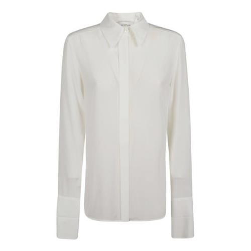 Zijden Shirt Wit Elegante Stijl Max Mara , White , Dames