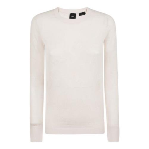 Witte Neutrale Sweater Aw24 Pinko , Beige , Dames