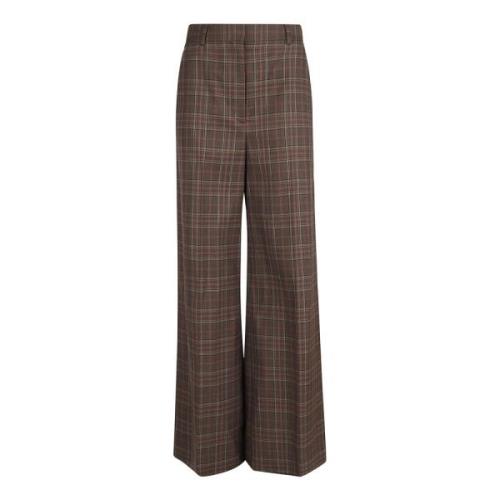 Bruine Wol Geplooide Broek Stella McCartney , Brown , Dames