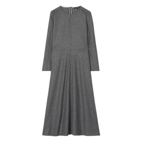 Flare Wollen Flanellen Jurk met Rits Luisa Cerano , Gray , Dames