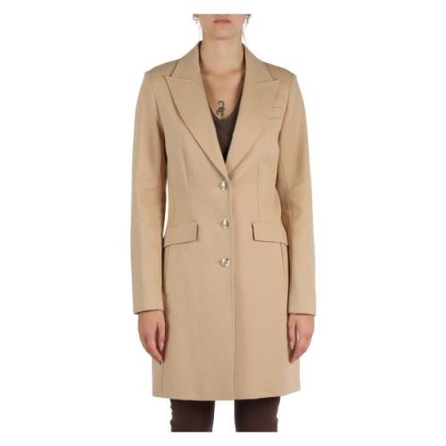 Gewatteerde Viscosejas Reverskraag Marciano , Beige , Dames