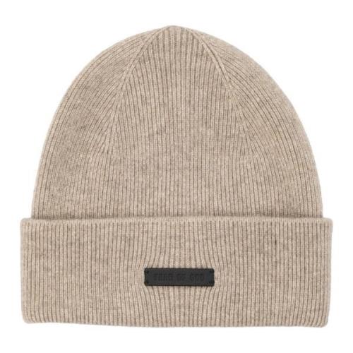 Kasjmier Beanie Ribgebreide Muts Fear Of God , Beige , Heren