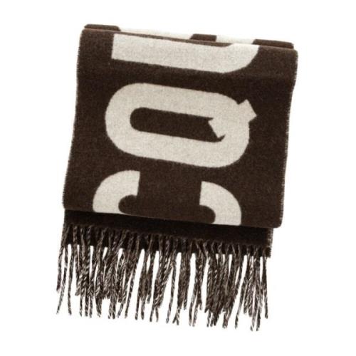 Bicolor Fringed Sjaal Zachte Touch Jacquemus , Brown , Heren