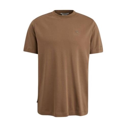 Korte Mouw Regular Fit T-shirt Cast Iron , Brown , Heren