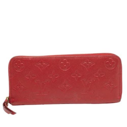 Pre-owned Leather wallets Louis Vuitton Vintage , Red , Dames