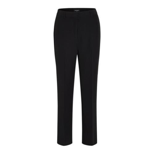 Zwarte wijde broek met elastische tailleband Bruuns Bazaar , Black , D...