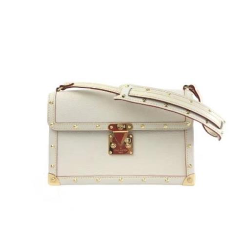 Pre-owned Leather louis-vuitton-bags Louis Vuitton Vintage , White , D...