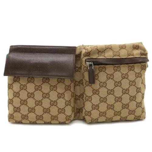 Pre-owned Fabric pouches Gucci Vintage , Brown , Dames