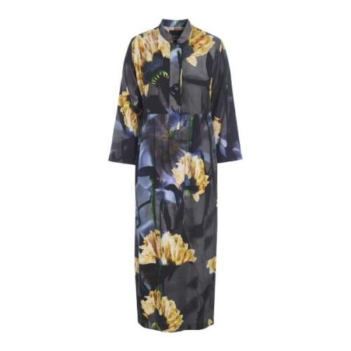 Jungle Poppy Bloemen Lange Jurk Bitte Kai Rand , Multicolor , Dames