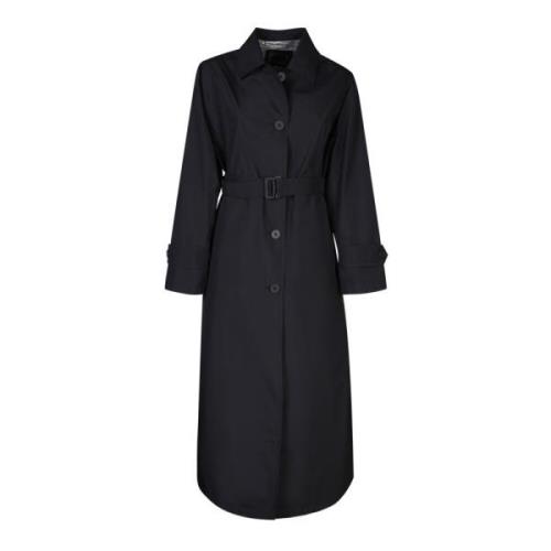 Zwarte Trenchcoat Waterbestendig Herno , Black , Dames