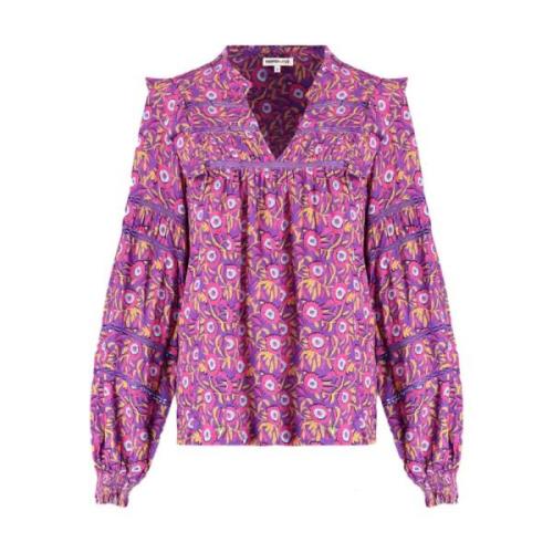 Lange Mouw Top Jess-Ls Harper & Yve , Purple , Dames