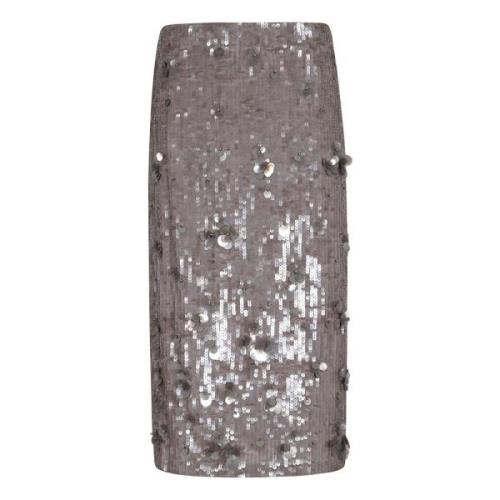 Grijze Rok Aw24 Damesmode P.a.r.o.s.h. , Gray , Dames