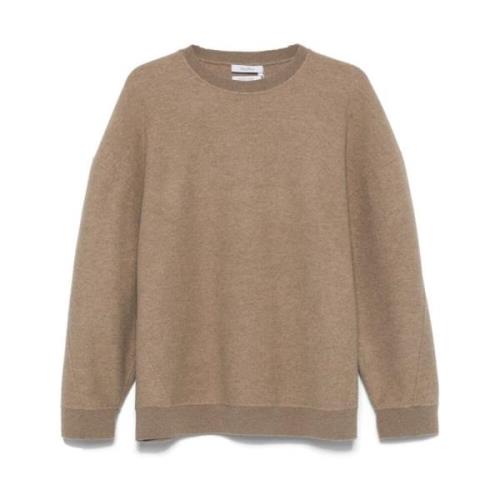 Gestructureerde Crew Neck Woltrui Max Mara , Brown , Dames