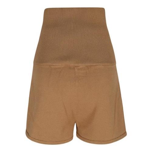 Gebreide Shorts met Uitlopende Pijp Ontwerp Max Mara , Brown , Dames