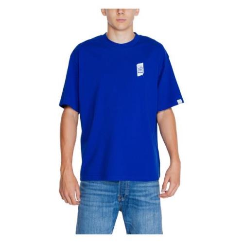 Blauw Ronde Hals T-Shirt Mannen Replay , Blue , Heren