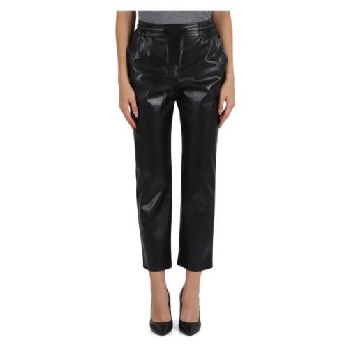 Ecopelle Elastische Broek met Zakken Marella , Black , Dames