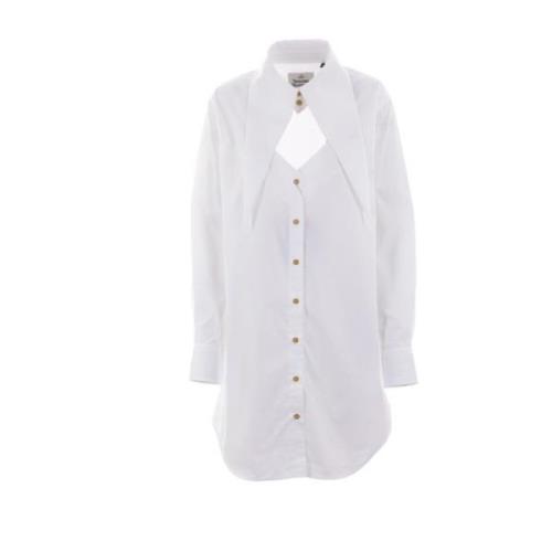 Witte Katoenen Overhemdjurk Hart Vivienne Westwood , White , Dames