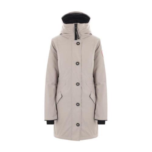 Lichtgrijze Technische Canvas Parka Canada Goose , Beige , Dames