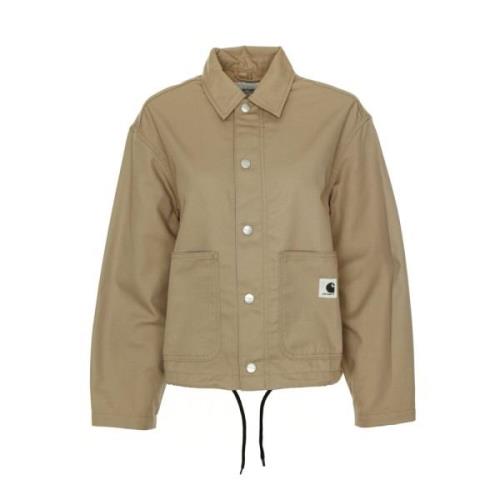 Eenvoudige Shirt Jac Overshirt Carhartt Wip , Beige , Dames