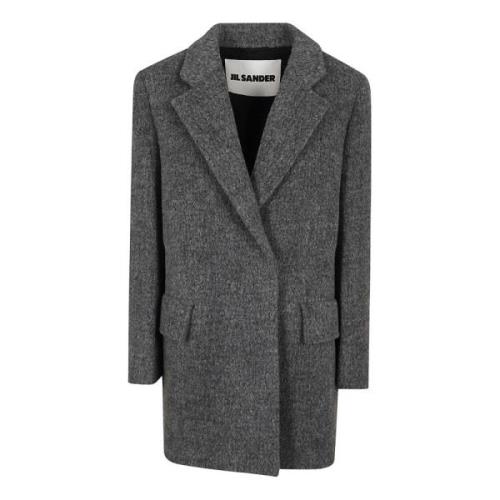 Luxe Grijze Cape Aw24 Jil Sander , Gray , Dames