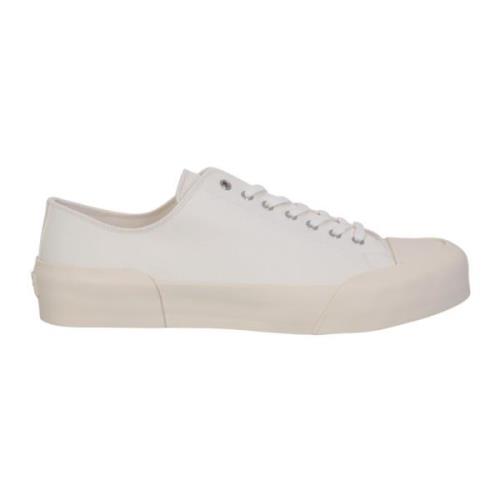 Witte Lage Vetersneakers Jil Sander , White , Heren