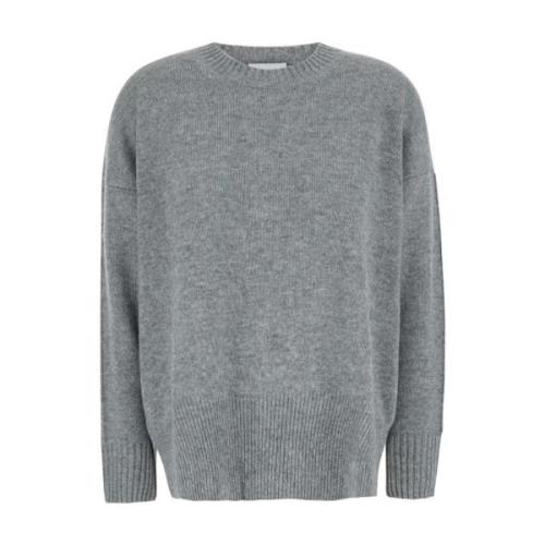 Kasjmier Ronde Hals Sweater in Grijs Allude , Gray , Dames