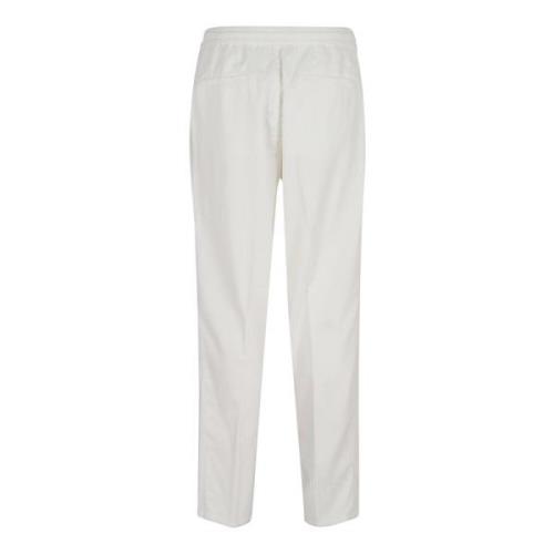 Witte Katoenen Fluwelen Broek Aw24 Brunello Cucinelli , White , Heren