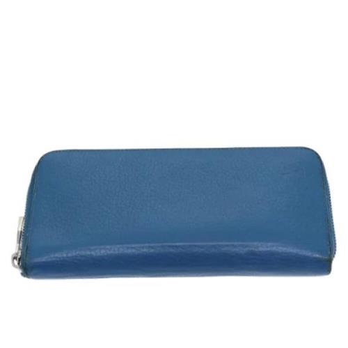 Pre-owned Leather wallets Louis Vuitton Vintage , Blue , Dames