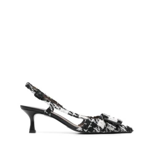 Kristallen Gesp Slingback Hakken Roberto Festa , Black , Dames