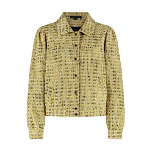 Stijlvolle Tweed Jas Tramontana , Yellow , Dames