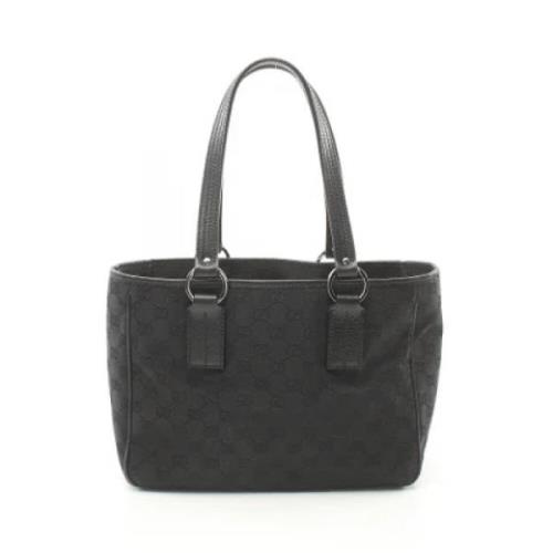 Pre-owned Canvas totes Gucci Vintage , Black , Dames