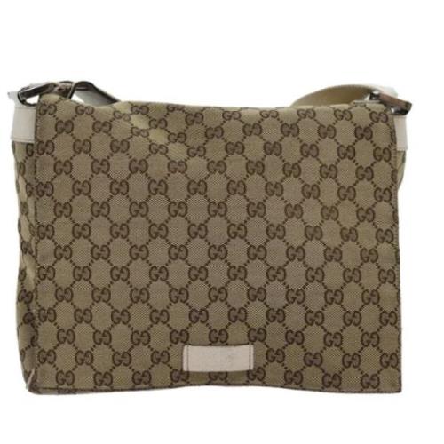 Pre-owned Canvas gucci-bags Gucci Vintage , Beige , Dames