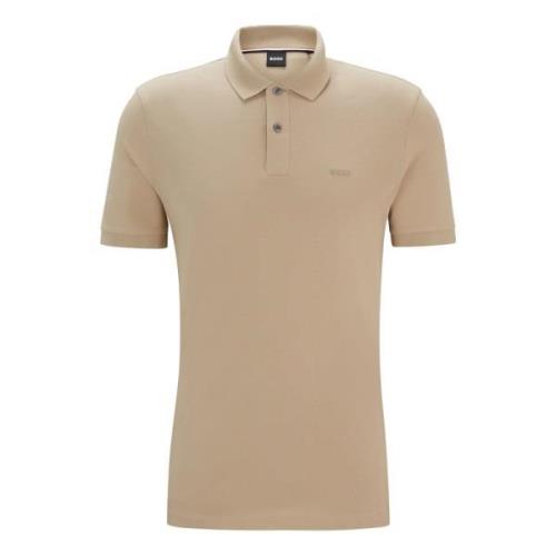 Pique Polo Shirt Boss , Beige , Heren