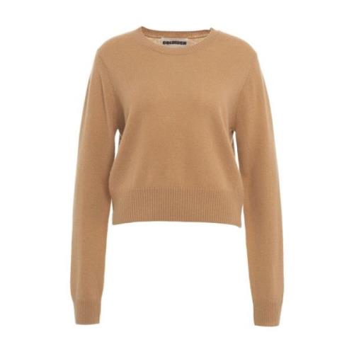 Cashmere Crew Neck Gebreide Trui Crush , Brown , Dames