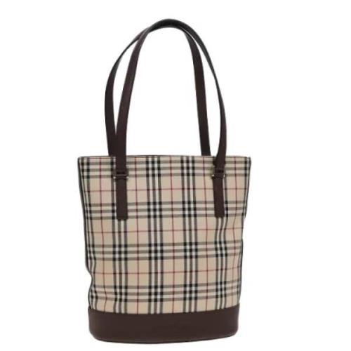 Pre-owned Canvas totes Burberry Vintage , Beige , Dames