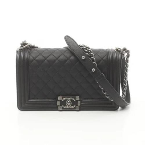 Pre-owned Leather shoulder-bags Chanel Vintage , Black , Dames